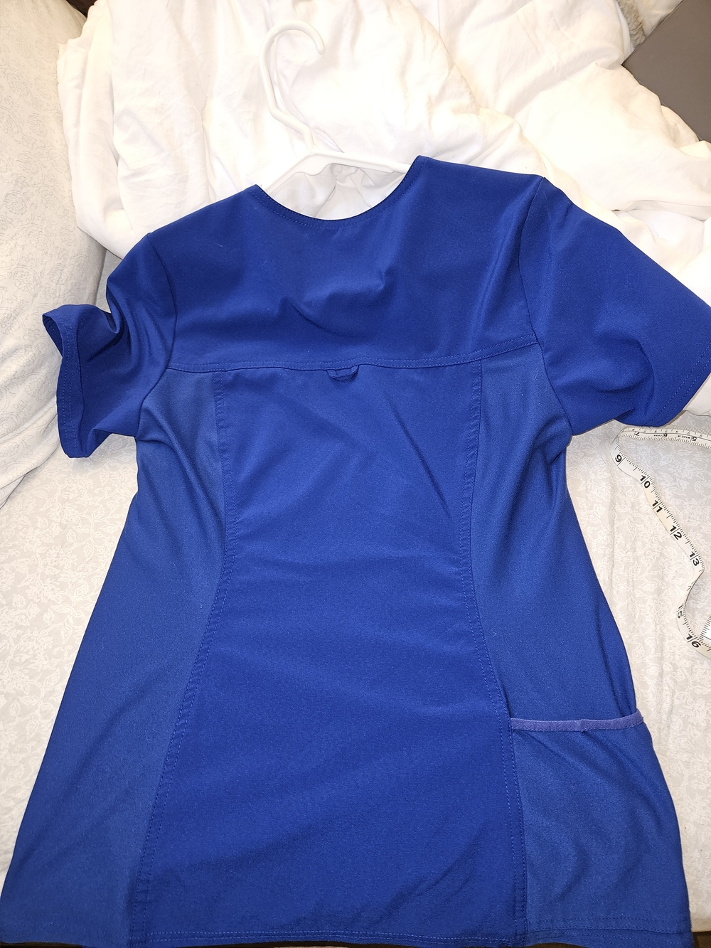 Women's Short Sleeve Royal Blue Scrub Top Sz Small- Cherokee